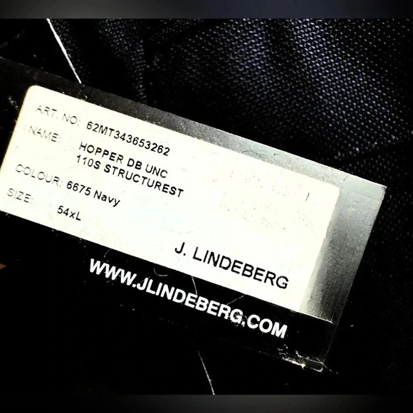 J. Lindeberg Navy Slim-Fit Double-Breasted Blazer Size 54L NWT - Picture 6 of 9